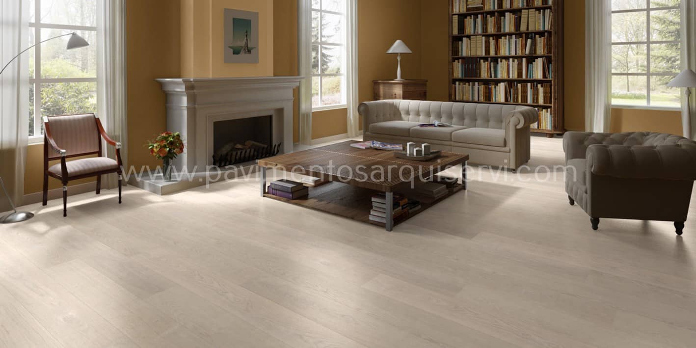 Madera Natural Parquet Roble Polar Mate